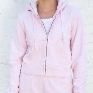 Pink Brandy Melville Crystal Hoodie